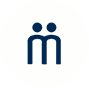 MindaClient CRM app logo icon in navy on clean white background