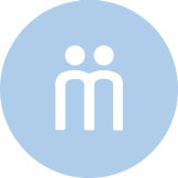 MindaClient CRM app logo icon in light blue circle on white