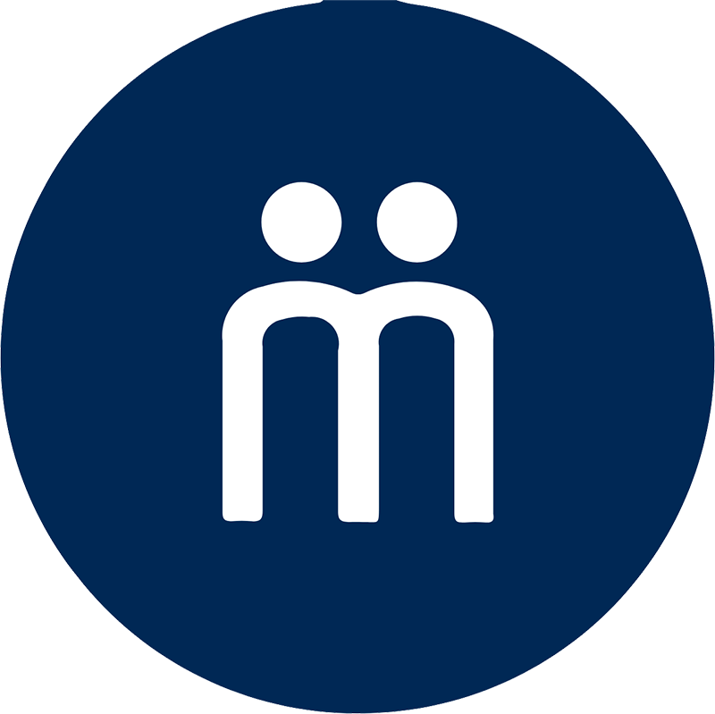 MindaClient CRM software app icon in dark navy blue