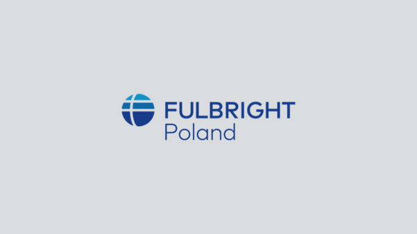 Fulbright Poland international exchange programme logo in blue