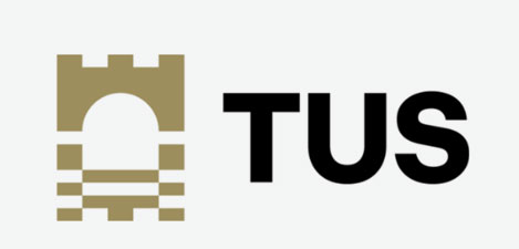 TUS Technological University of the Shannon logo in gold and grey