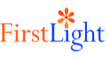 FirstLight organisation logo in orange and grey